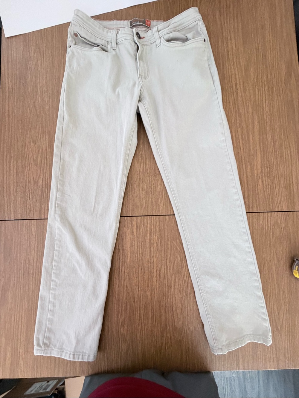 Weatherproof Straight Men’s Jeans in Light Beige